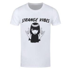 Emily The Strange Strange Vibes Mens White Tshirt